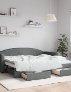 vidaXL Дневно легло с уширение и чекмеджета без матрак 90x200 см