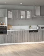 vidaXL Долен шкаф "Lyon" сив цвят сонома 60x46x815 см инженерно дърво