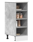 vidaXL Долен шкаф "Рига" сив 30x445x815 см инженерно дърво