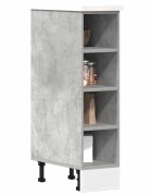 vidaXL Долен шкаф "Рига" сив бетонен 20x445x815 см инженерно дърво
