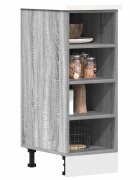 vidaXL Долен шкаф "Рига" сив цвят сонома 30x445x815 см инженерно дърво