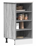 vidaXL Долен шкаф "Рига" сив цвят сонома 40x445x815 см инженерно дърво