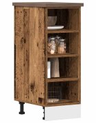 vidaXL Долен шкаф "Рига" Старо дърво 30x445x815 см Инженерно дърво
