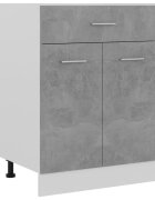 vidaXL Долен шкаф с чекмедже бетонно сив 60x46x815 см инженерно дърво