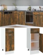 vidaXL Долен шкаф с чекмеджета "Lyon" опушен дъб 30x46x815 см инженерно дърво