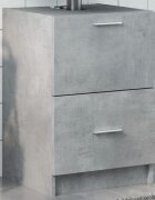 vidaXL Долен шкаф за мивка бетонно сив 40x37x59 см инженерно дърво