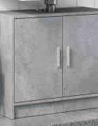 vidaXL Долен шкаф за мивка бетонно сив 63x29x55 см инженерно дърво
