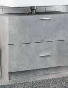 vidaXL Долен шкаф за мивка бетонно сив 78x37x59 см инженерно дърво