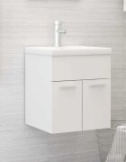 vidaXL Долен шкаф за мивка бял 41x385x46 см инженерно дърво