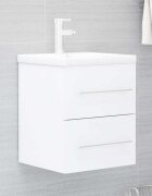 vidaXL Долен шкаф за мивка бял 41x385x48 см инженерно дърво