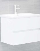 vidaXL Долен шкаф за мивка бял 60x385x45 см инженерно дърво