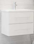 vidaXL Долен шкаф за мивка бял 60x385x48 см инженерно дърво