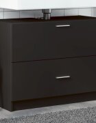 vidaXL Долен шкаф за мивка черен 78x37x59 см инженерно дърво