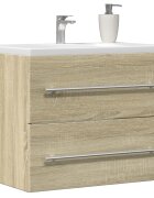 vidaXL Долен шкаф за мивка дъб сонома 60x385x48 см инженерно дърво