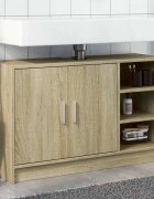 vidaXL Долен шкаф за мивка дъб сонома 90x29x55 см инженерно дърво