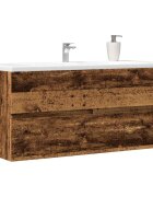 vidaXL Долен шкаф за мивка старо дърво 100x385x45см инженерно дърво