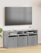 vidaXL Долно шкафче с чекмедже Сив Сонома 102 x 32 x 485 см