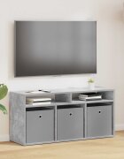 vidaXL Долно шкафче с чекмедже Циментено сиво 102 x 32 x 485 см