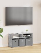 vidaXL Долно шкафче с чекмедже Циментено сиво 72 х 225 х 38 см