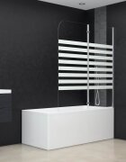 vidaXL Душ кабина 120x140 см закалено стъкло ивици