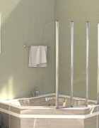 vidaXL Душ кабина 120x140 см закалено стъкло прозрачна