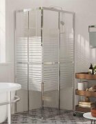 vidaXL Душ кабина ESG стъкло 90x70x180 см