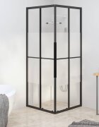 vidaXL Душ кабина полуматирано ESG стъкло 80x80x180 см
