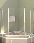 vidaXL Душ кабини 2 бр 104x130 см закалено стъкло прозрачни