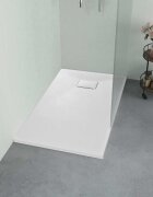 vidaXL Душ корито SMC бяло 90x70 см