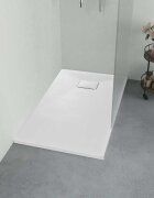 vidaXL Душ корито SMC бяло 90x80 см