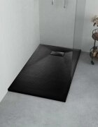 vidaXL Душ корито SMC черно 100x80 см
