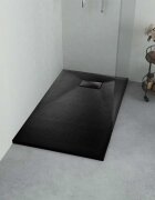 vidaXL Душ корито SMC черно 120x70 см
