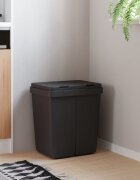 vidaXL Двоен кош антрацит 2x25 л