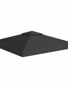 vidaXL Двоен покрив за шатра 310 г/м² 3x3 м черен