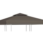 vidaXL Двоен покрив за шатра 310 г/м² 3x3 м таупе