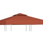 vidaXL Двоен покрив за шатра 310 г/м² 3x3 м теракота