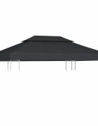 vidaXL Двоен покрив за шатра 310 г/м² 4x3 м антрацит