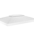 vidaXL Двоен покрив за шатра 310 г/м² 4x3 м бял