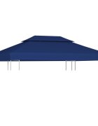 vidaXL Двоен покрив за шатра 310 г/м² 4x3 м син