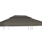 vidaXL Двоен покрив за шатра 310 г/м² 4x3 м таупе