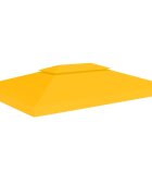 vidaXL Двоен покрив за шатра 310 г/м² 4x3 м жълт