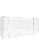 vidaXL Дворна клетка за кучета поцинкована стомана 570x570x185 см