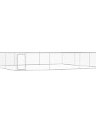 vidaXL Дворна клетка за кучета поцинкована стомана 6x6x1м
