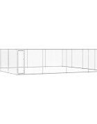 vidaXL Дворна клетка за кучета поцинкована стомана 760x760x185 см