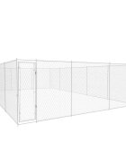 vidaXL Дворна клетка за кучета поцинкована стомана 950x570x185 см