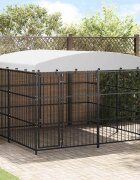 vidaXL Дворна клетка за кучета с покрив 300x300x210 см