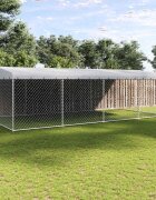 vidaXL Дворна клетка за кучета с покрив 76x38x23 м