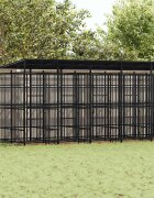 vidaXL Дворна клетка за кучета с покрив стомана 1659 м²