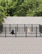 vidaXL Дворна клетка за кучета стомана 2352 м²