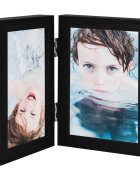 vidaXL Двойна фоторамка колаж черна 2x(13x18 см)